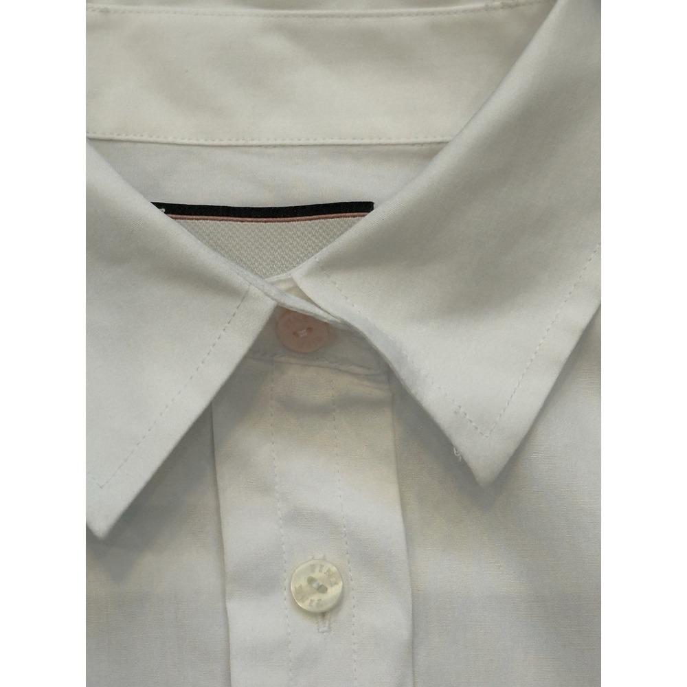Pink Thomas Pink London Sz: US 2 White Button Down Long Sleeve Shirt - Picture 4 of 7